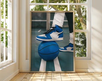 Arte de hombre negro, arte imprimible, lámina artística floral para zapatillas, descarga digital de arte urbano para pared, obras de arte de zapatillas, decoración para el hogar