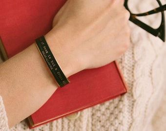 Poetry Bracelet - Dream Within A Dream - Edgar Allen Poe Jewelry - Gothic Quote Poem Cuff