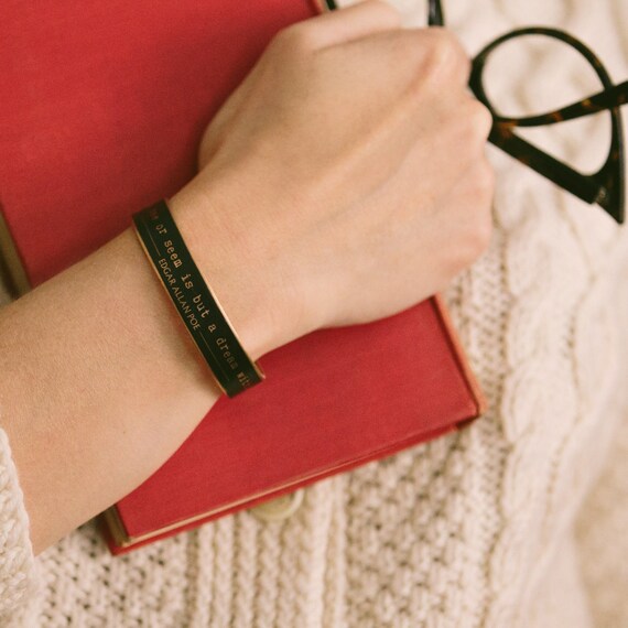 Poetry Bracelet Dream Within A Dream Edgar Allen Poe Etsy