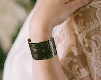 Shakespeare Macbeth Quote - Three Witches - Literary Cuff Bracelet - Bookish Gifts - Gifts For Women