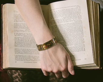 Erdbeerdieb William Morris Messingarmband - Waldschmuck - Waldtiere Vogelschmuck - Einzigartiges Geschenk