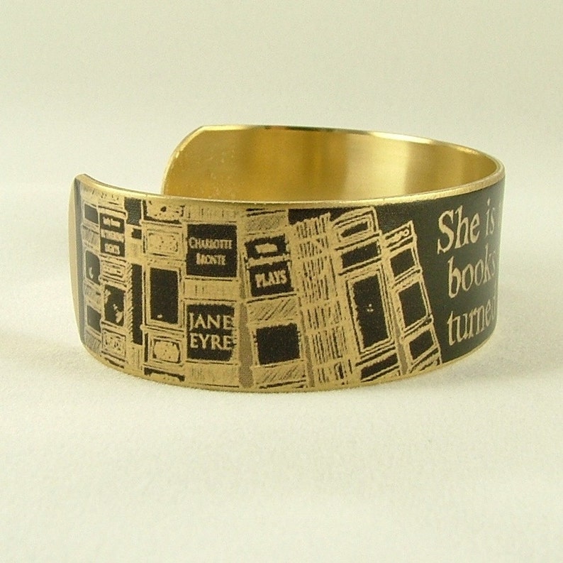 Sie is zu gern Bücher Armband - Buch Liebhaber Geschenk für Frau - Bibliothekar Geschenk - Leseratte Schmuck Bild 4