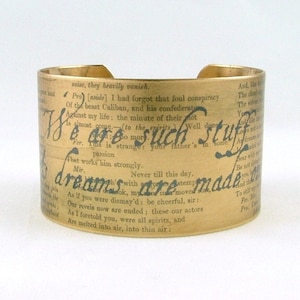 The Tempest Quote Bracelet Book Lover Gift Shakespeare Gifts Classic Literature Literary Jewelry image 4