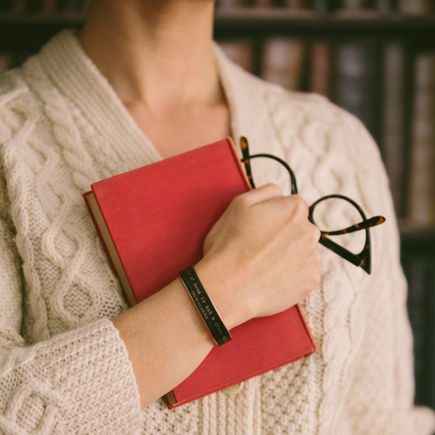 Poetry Bracelet Dream Within A Dream Edgar Allen Poe Etsy