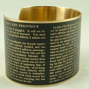 Jane Austen Pride and Prejudice Gifts Literary Book Page Cuff Bracelet Bookworm Bibliophile Perfect Gift For Wife image 3