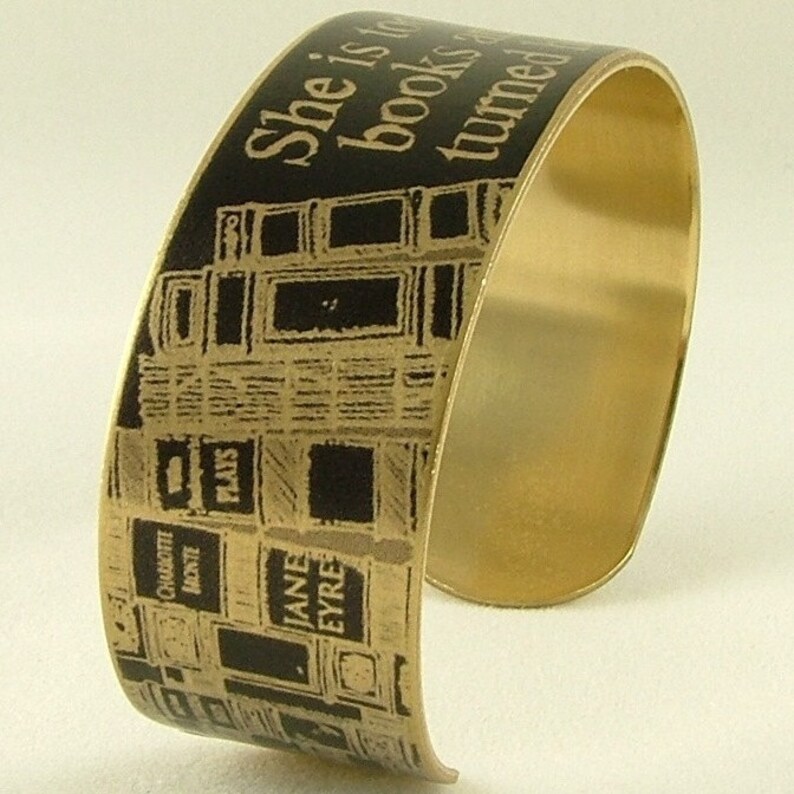 Sie is zu gern Bücher Armband - Buch Liebhaber Geschenk für Frau - Bibliothekar Geschenk - Leseratte Schmuck Bild 2