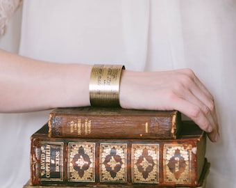 The Tempest Quote Bracelet - Book Lover Gift - Shakespeare Gifts - Classic Literature Literary Jewelry