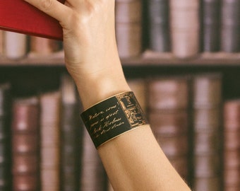 Sherlock Holmes Quote Bracelet - Baker Street Floor Plan Cuff - Geeky Gift For Her - Holmes And Watson