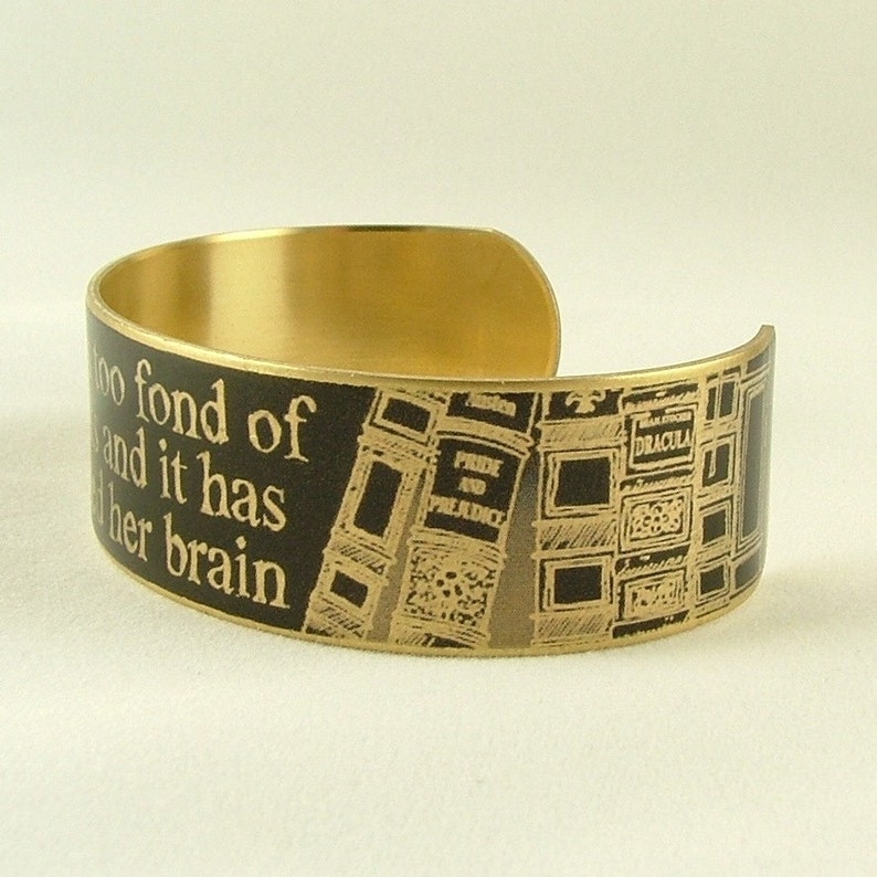 Sie is zu gern Bücher Armband - Buch Liebhaber Geschenk für Frau - Bibliothekar Geschenk - Leseratte Schmuck Bild 3
