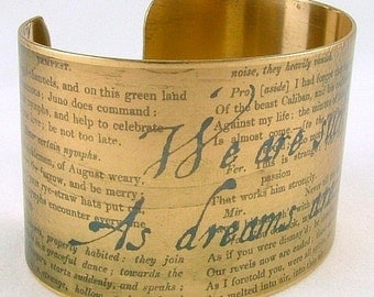 The Tempest Quote Bracelet - Book Lover Gift - Shakespeare Gifts - Klassieke Literatuur Literaire Sieraden