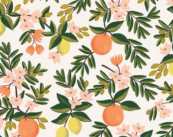 Rifle Paper Company- Primavera - Cirtus Floral- Cream - Cotton + Steel - Cotton fabric- available by the fq, half yard, and yard