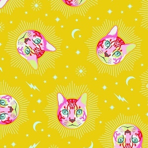 Tula Pink - Curiouser and Curiouser- Cheshire- Wonder- 100% Cotton fabric - available in fq, half yard, and yardage