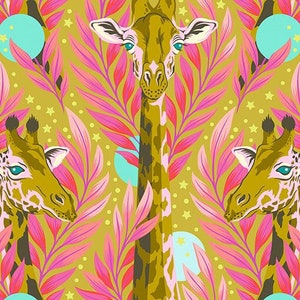 Tula Pink - Everglow- Neck For Days- Moonbeam- 100% Cotton fabric - available in fq, half yard, and yardage