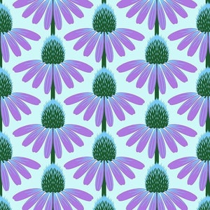 Love Always, AM- Echinacea- Grape - 100% Cotton fabric - available in fq, half yard, and yardage