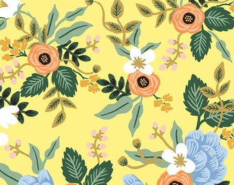 Rifle Paper Company- Primavera - Birch- Yellow - Cotton + Steel - Cotton fabric- available by the fq, half yard, and yard