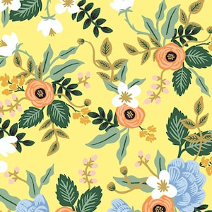 Rifle Paper Company- Primavera - Birch- Yellow - Cotton + Steel - Cotton fabric- available by the fq, half yard, and yard