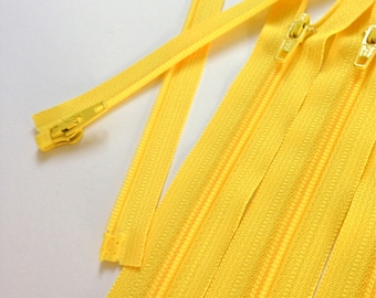 3mm Nylon Coil YKK Separating Zippers Color 131 Dandelion - 5pcs - Available in 5,6,7,10 and 14 Inches