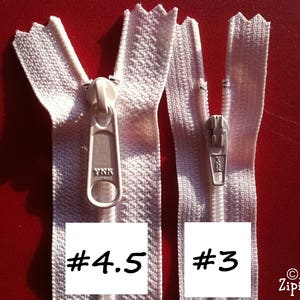 YKK Purse Zippers 4.5mm with a Long Handbag Pulls You choose colors and size 10 Zippers 9,12,14,16,18, or 24 inches image 7