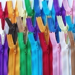 YKK Coil Zippers 14 Inch Mix and Match Your Choice of 50 Zippers Choose from 65 bright, light, dark and neutral colors image 4