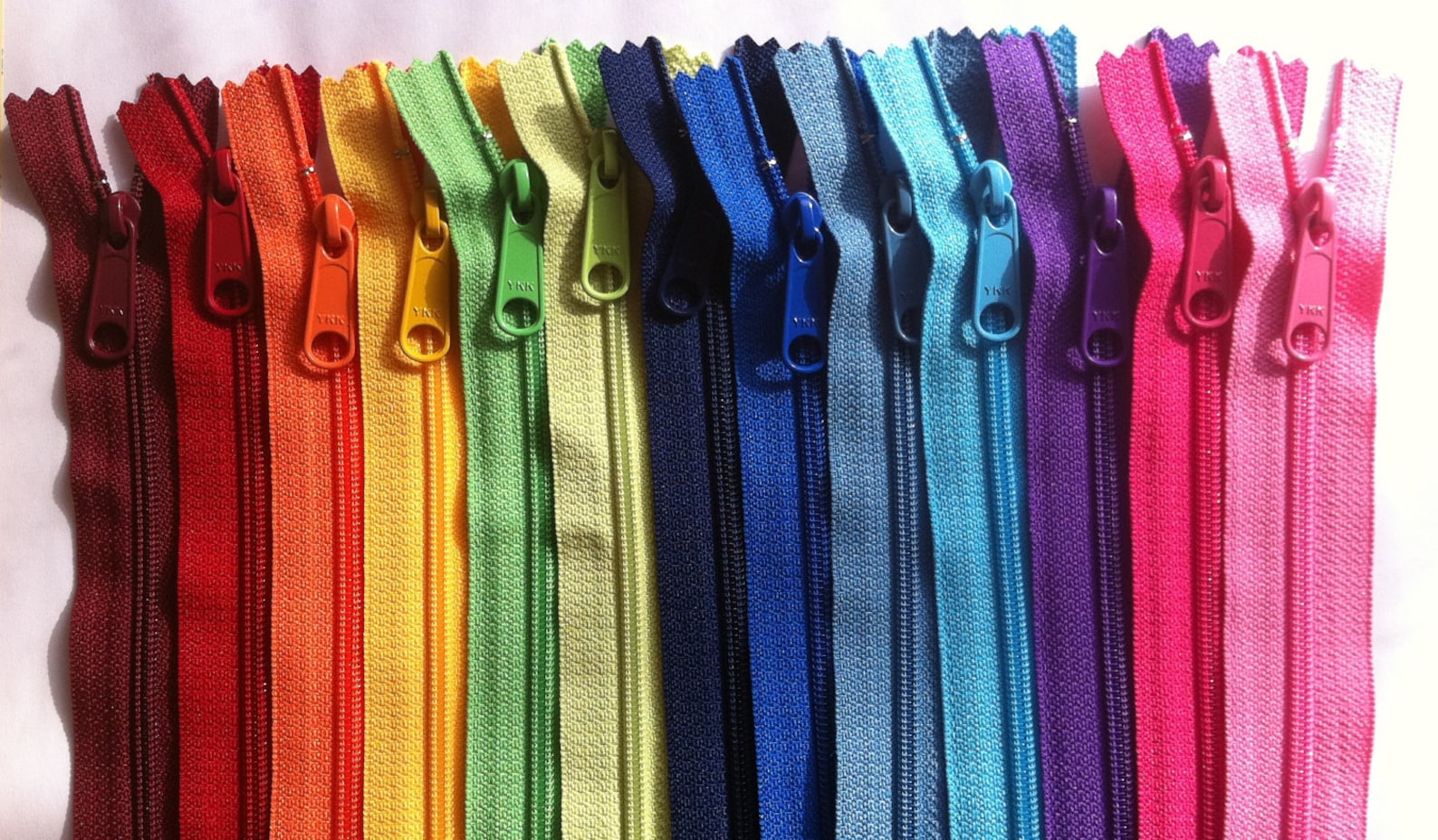 Ykk Purse Zippers with a Long Handbag Pull 25 Piece Sampler Etsy