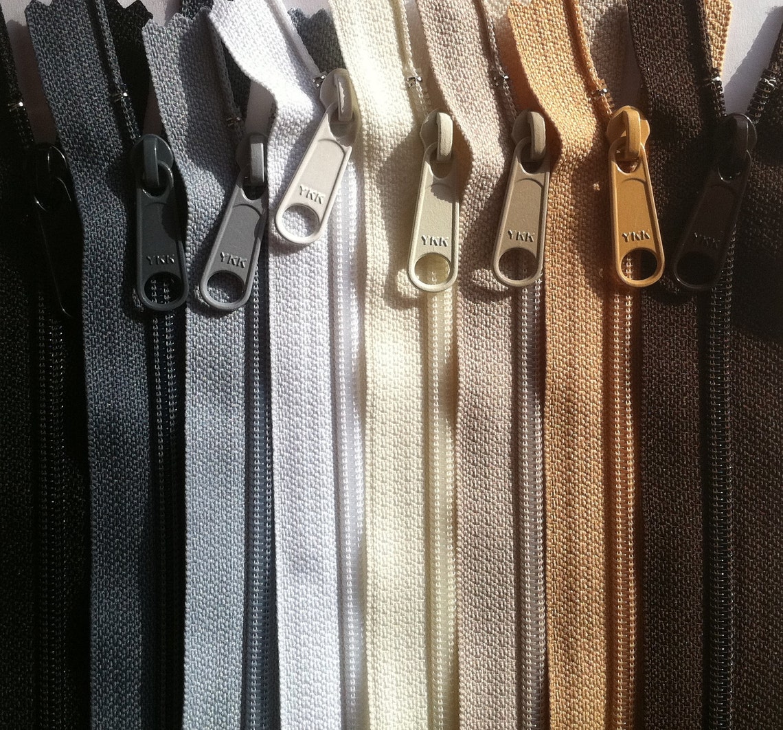 Ykk Purse Zippers with a Long Handbag Pull 25 Piece Sampler Etsy