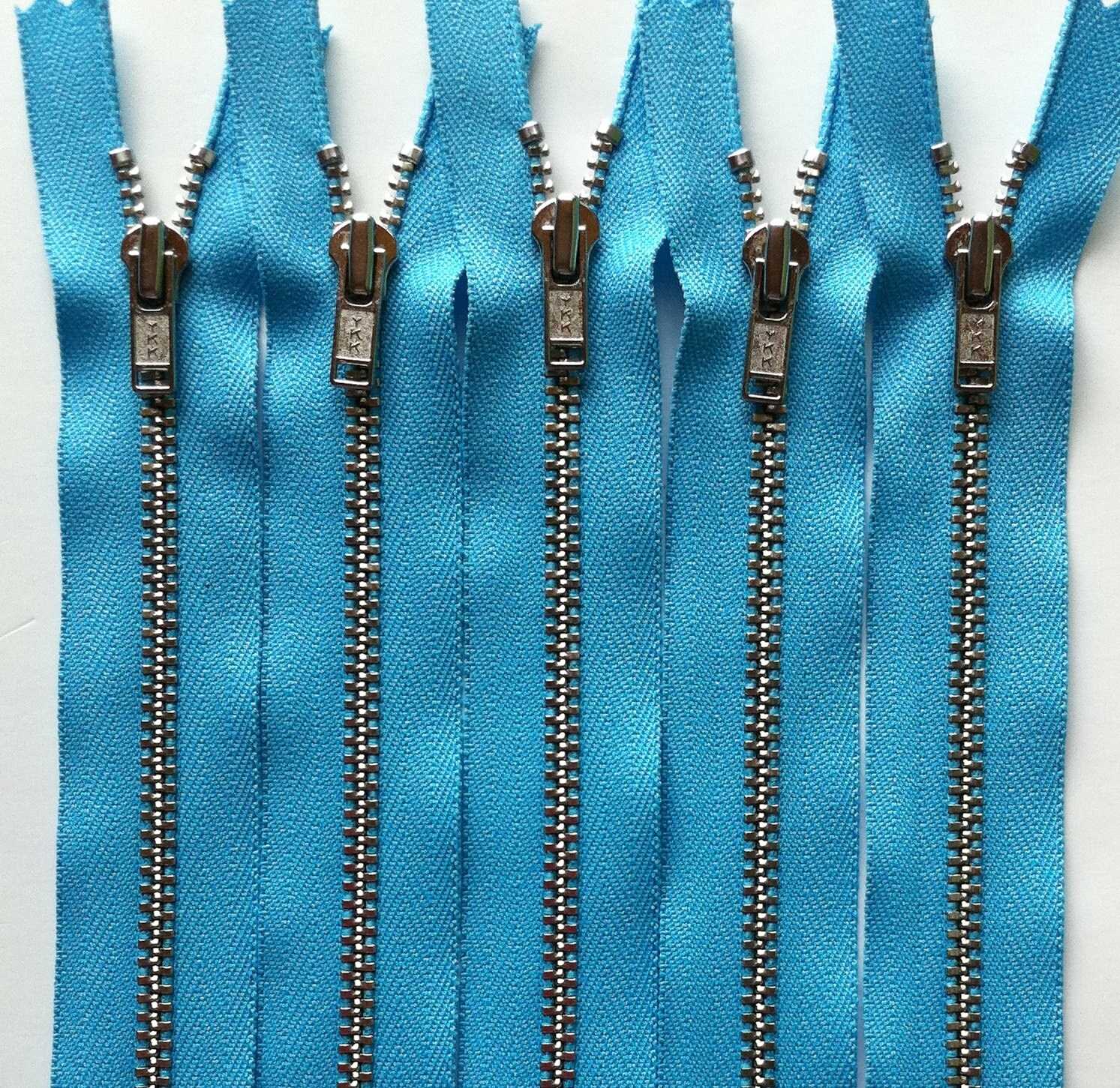 Clearance Metal Zippers- YKK Closed Bottom Nickel Teeth Zips- (5