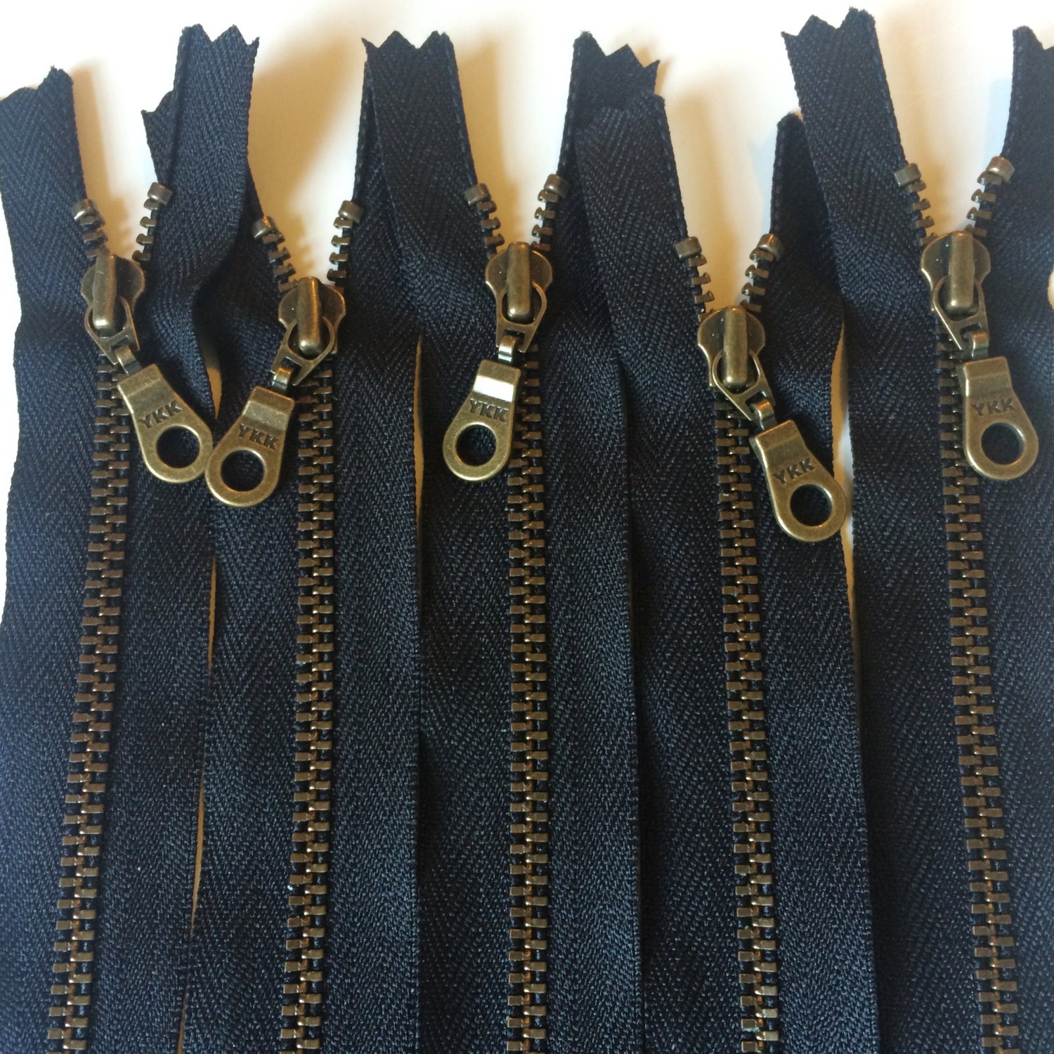 YKK 7 Antique Brass Separating Jacket Zipper Heavy Duty Metal Zippers for  Sewing Coats Crafts 4 36 Color black, Beige, Brown, or Navy 