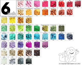 YKK Zippers 6 Inch (500) Pieces Mix and Match - Choose from 65 colors- Great Quality- Wholesale lot