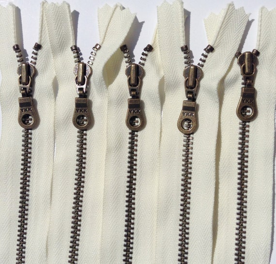 パンツ PROPA9ANDA BRATS CHECK ZIPPERS radiots YKK Metal Teeth Zippers-off White Antique Brass Donut Pull