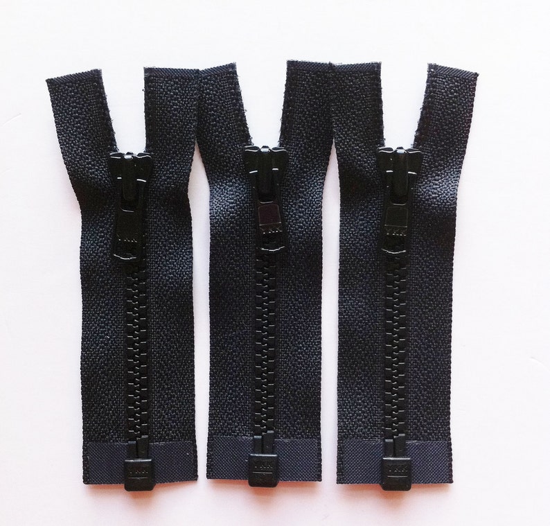 3 inch YKK Molded Plastic Separating Zippers 1 Pc Black Etsy
