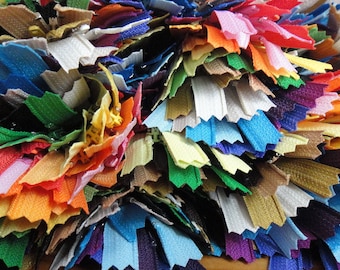 SALE Wholesale 50 Assorted 8 Inch YKK  Zippers