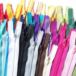 Your Choice Of 10 9 Inch YKK Zippers Mix and Match Choose from 65 different light, bright, dark and neutral colors image 3