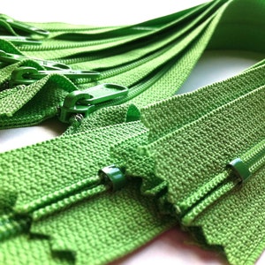 YKK Purse Zippers 4.5mm with a Long Handbag Pulls You choose colors and size 10 Zippers 9,12,14,16,18, or 24 inches image 4