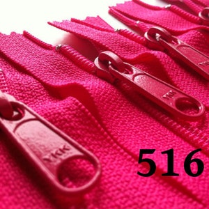 YKK Purse Zippers 4.5mm with a Long Handbag Pulls You choose colors and size 10 Zippers 9,12,14,16,18, or 24 inches image 5