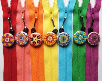 Kaleidoscope Zipper Pulls - Pinwheel Collection- Assorted pulls