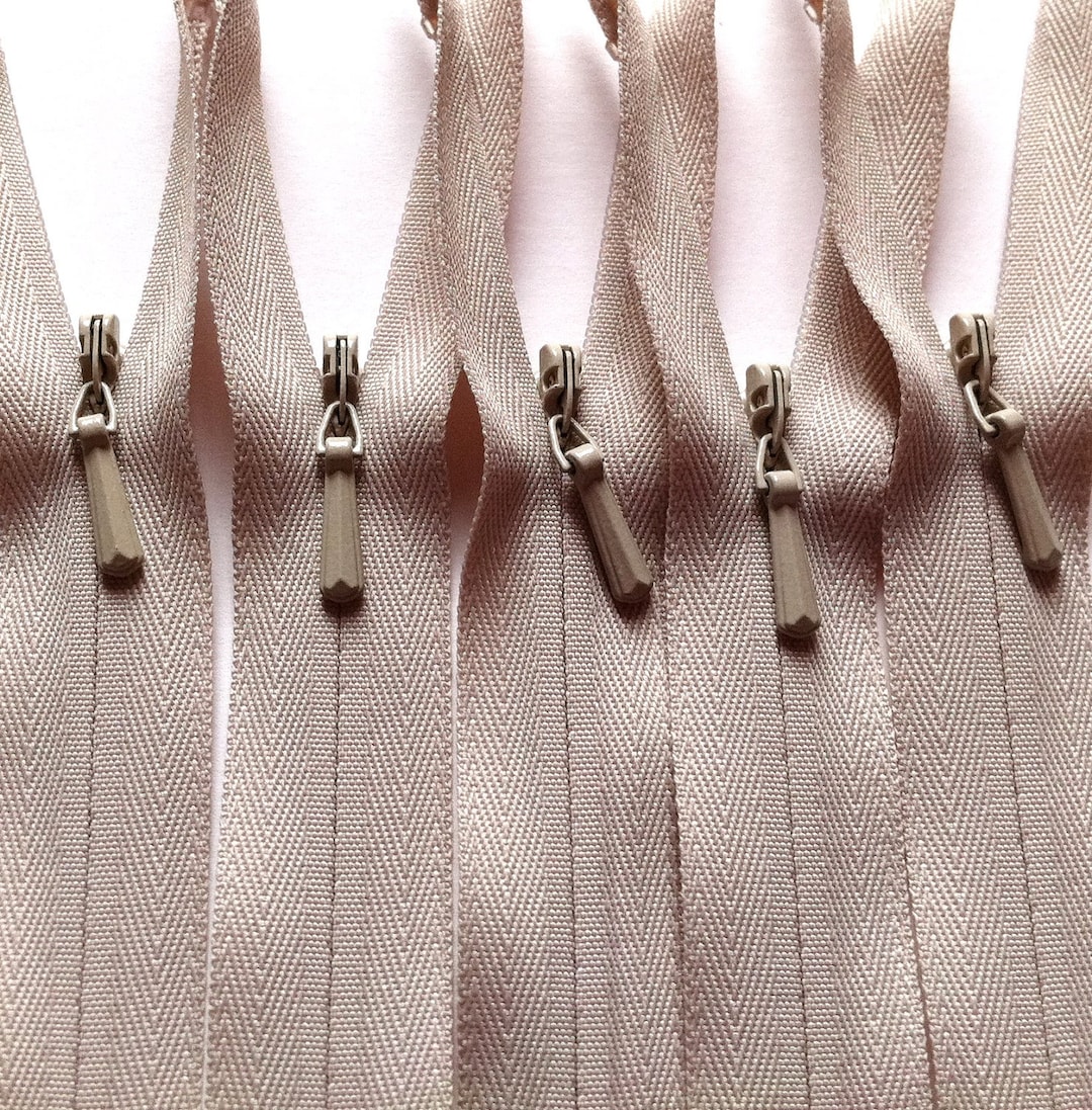 YKK Invisible Zippers Color 572 Beige 10 Pieces Available in 9, 12, 14
