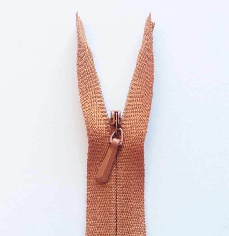 INVISIBLE Zippers YKK Color 102 Rust Orange 5 Pieces Etsy