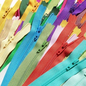 YKK ZIPPERS You Pick 50 7 Inch Mix and Match red orange yellow green blue purple pink black white brown gray image 5