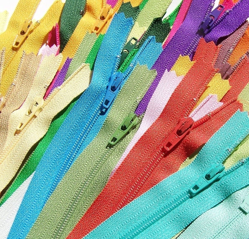 YKK ZIPPERS You Pick 50 7 Inch Mix and Match red orange yellow green blue purple pink black white brown gray image 5