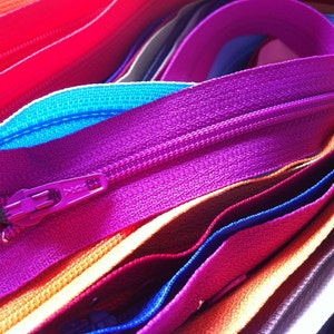 100 Mix and Match 18 Inch YKK Closed Bottom Zippers Parrot Choose from 65 light bright vibrant bold and neutral colors image 2