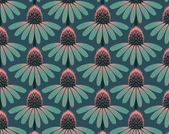 Love Always, AM- Echinacea- Dim - 100% Cotton fabric - available in fq, half yard, and yardage