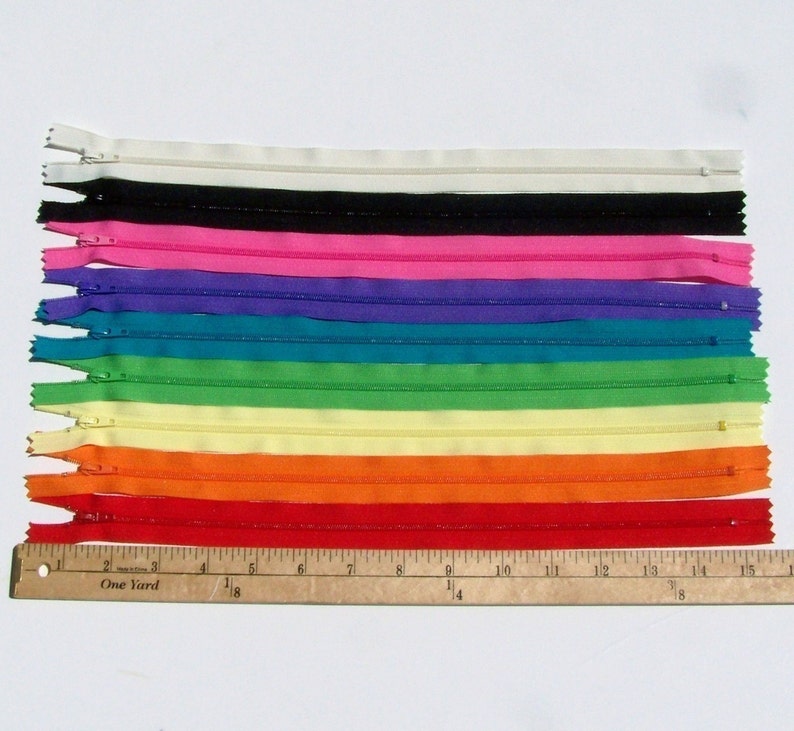 SALE 50 Assorted 14 Inch YKK Zippers image 3