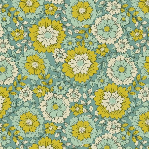 Groovy Boho- Out of Sight - Retro - 100% Cotton fabric- RJR Fabrics- available by the fq, half yard, and continuous yardage