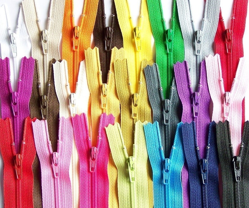 SALE 50 Assorted 14 Inch YKK Zippers Etsy