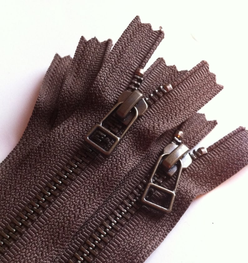 YKK Metal Zippers With Antique Brass Finish and DHR Style Etsy