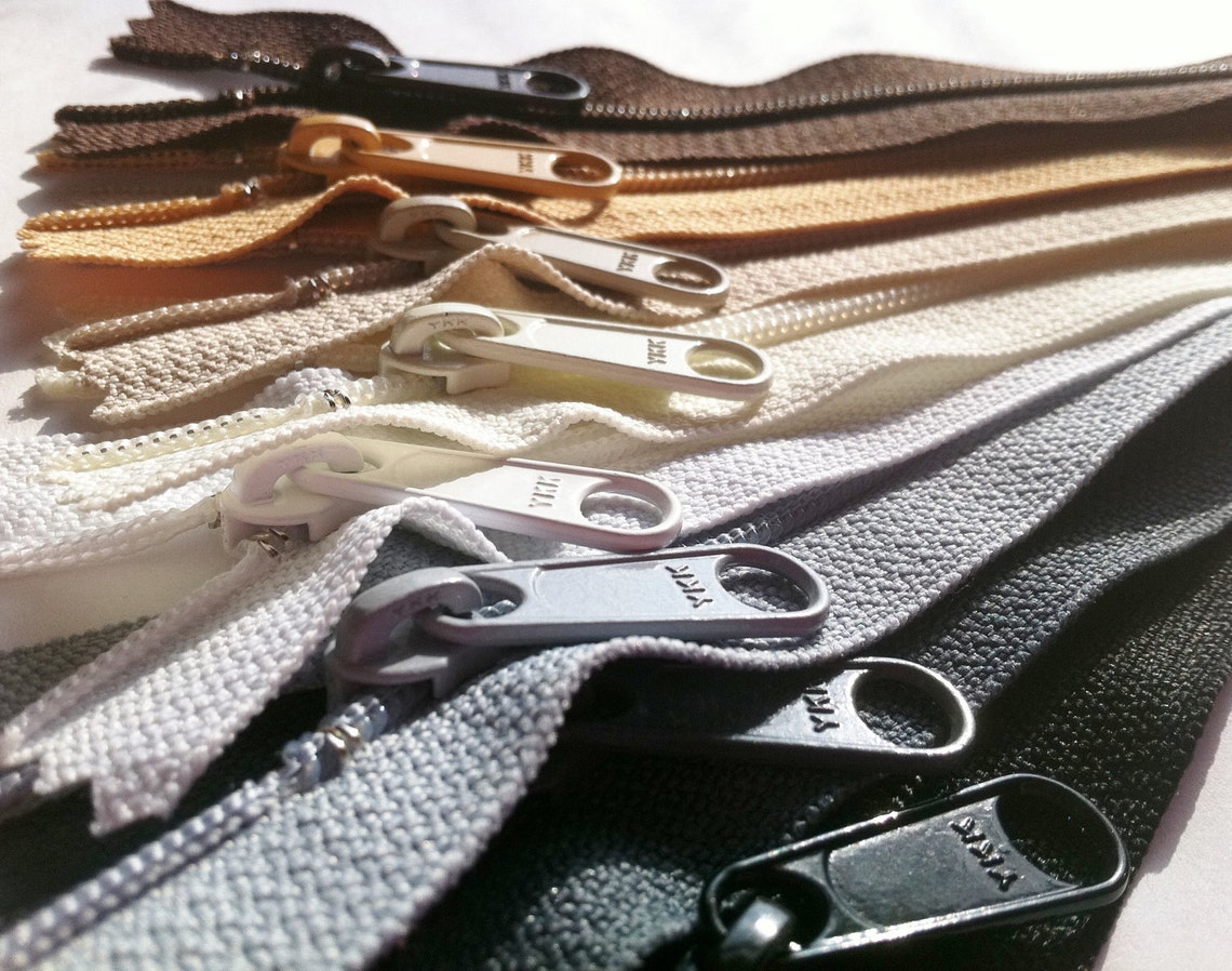 4.5 Ykk Purse Zippers with a Long Handbag Pull 8 Pieces Etsy