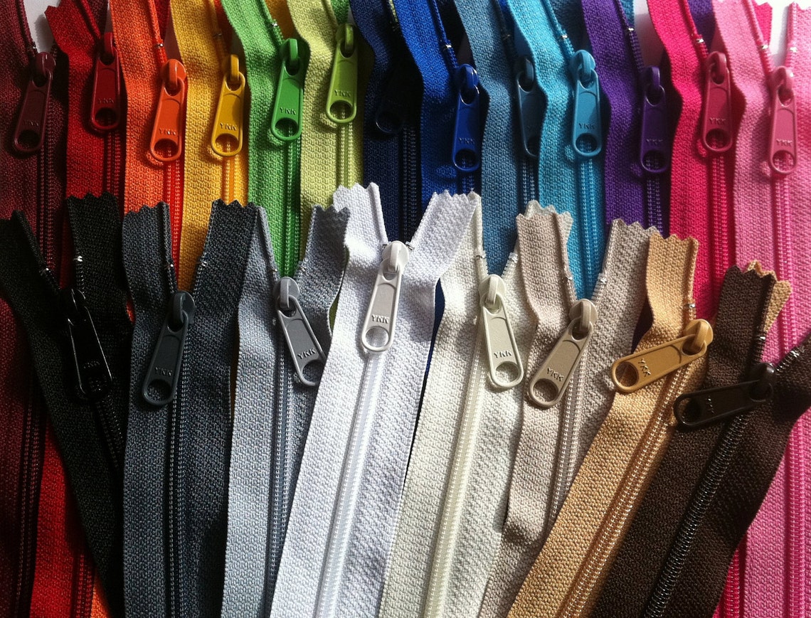 Ykk Purse Zippers with a Long Handbag Pull 25 Piece Sampler Etsy