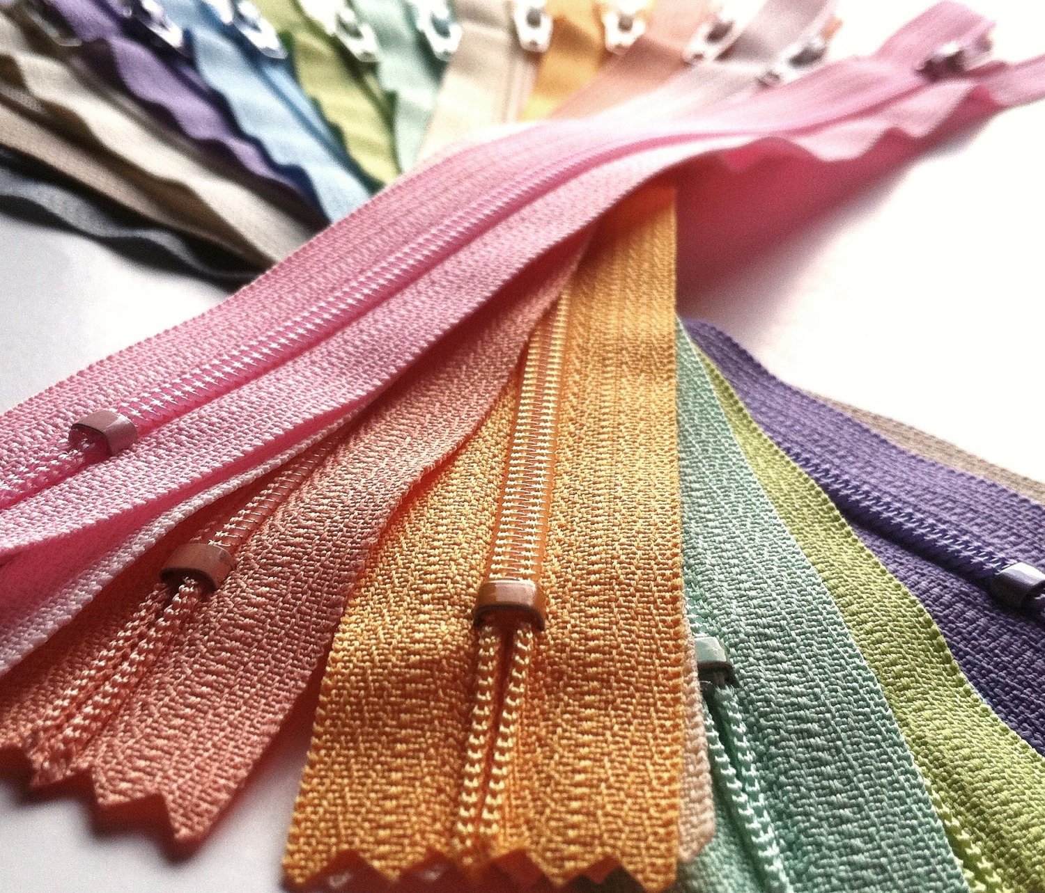 Ykk Zippers PASTEL Sampler Pack 12pcs Light Pretty Colors Etsy