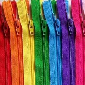 8 Inch Zippers 10 Pieces YKK Mix and Match choose from 65 light, bright, bold, neutral colors image 4