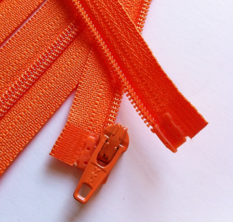 3mm Nylon Coil YKK Separating Zippers Color 006 Orange 5pcs Etsy Canada